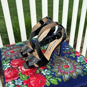 Black Patented Leather Manolo Blahnik Heels Size 8.5